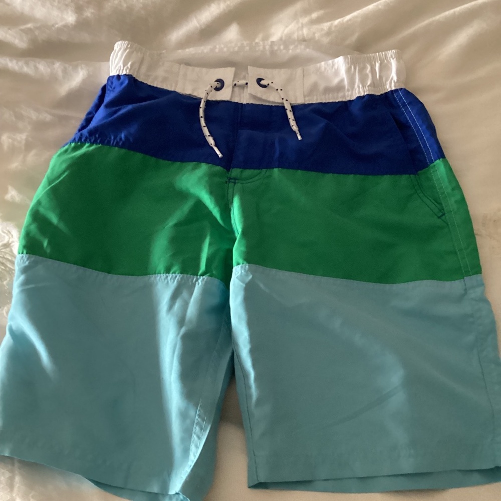 Mini Boden Colorblock board shorts size 13/14